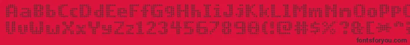 Optic.Bot Font – Black Fonts on Red Background