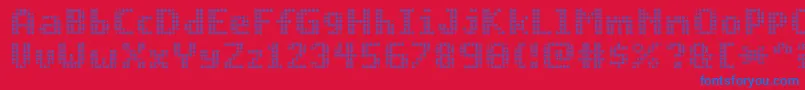 Optic.Bot Font – Blue Fonts on Red Background