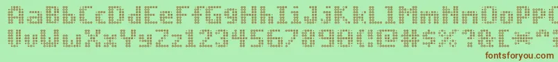Optic.Bot Font – Brown Fonts on Green Background