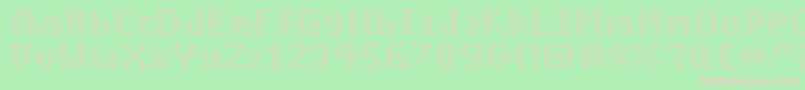 Optic.Bot Font – Pink Fonts on Green Background