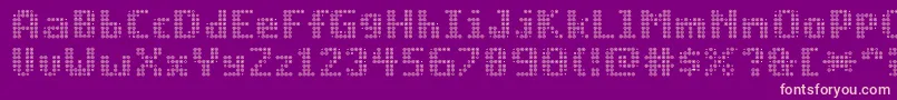 Optic.Bot Font – Pink Fonts on Purple Background