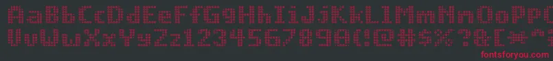 Optic.Bot-Schriftart – Rote Schriften auf schwarzem Hintergrund