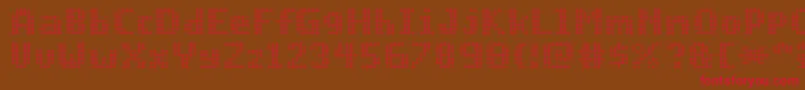 Optic.Bot Font – Red Fonts on Brown Background