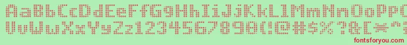 Optic.Bot Font – Red Fonts on Green Background
