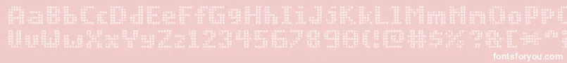 Optic.Bot Font – White Fonts on Pink Background