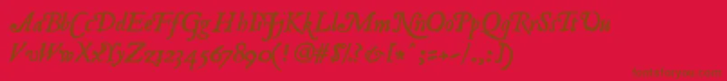 Weitere Informationen zur JslAncientItalic-Schriftart JslAncientItalic-Schriftart – Braune Schriften auf rotem Hintergrund