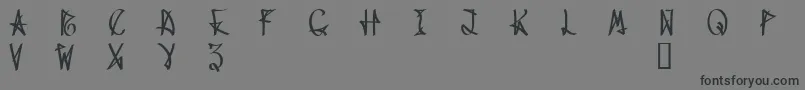 フォントWanaxDemo – 黒い文字の灰色の背景