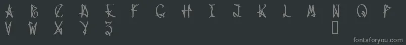 Шрифт WanaxDemo – серые шрифты на чёрном фоне