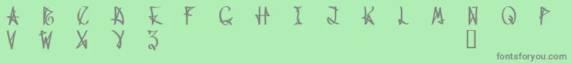 Шрифт WanaxDemo – серые шрифты на зелёном фоне
