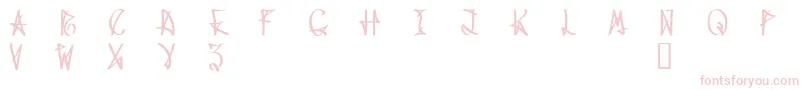 WanaxDemo-fontti – vaaleanpunaiset fontit valkoisella taustalla