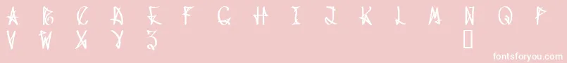WanaxDemo-Schriftart – Weiße Schriften auf rosa Hintergrund