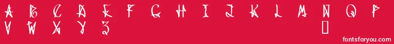 フォントWanaxDemo – 赤い背景に白い文字