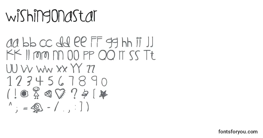 A fonte Wishingonastar – alfabeto, números, caracteres especiais