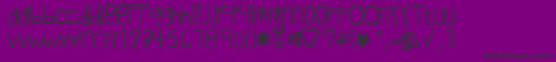 Wishingonastar Font – Black Fonts on Purple Background