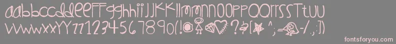 Wishingonastar Font – Pink Fonts on Gray Background