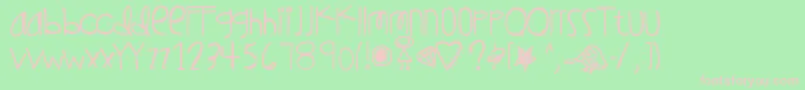 Wishingonastar Font – Pink Fonts on Green Background