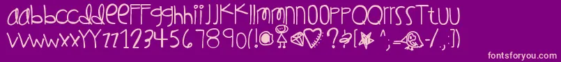 Wishingonastar Font – Pink Fonts on Purple Background
