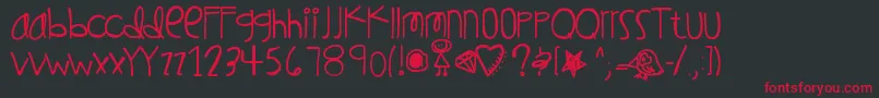 Wishingonastar Font – Red Fonts on Black Background