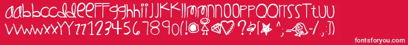 Wishingonastar Font – White Fonts on Red Background