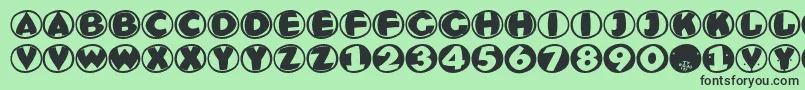 Eaglesbuttons Font – Black Fonts on Green Background