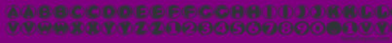 Eaglesbuttons Font – Black Fonts on Purple Background