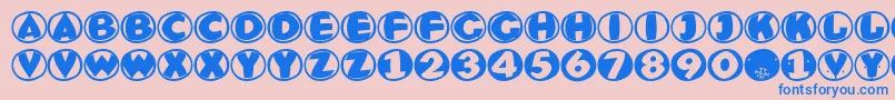 Eaglesbuttons Font – Blue Fonts on Pink Background