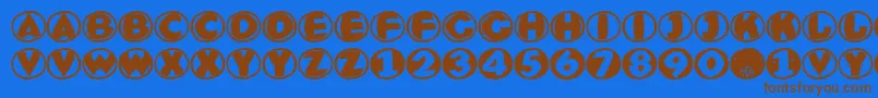 Eaglesbuttons Font – Brown Fonts on Blue Background