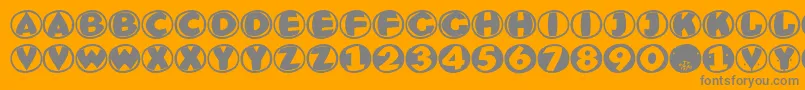 Eaglesbuttons Font – Gray Fonts on Orange Background