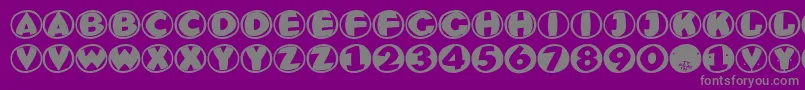 Police Eaglesbuttons – polices grises sur fond violet