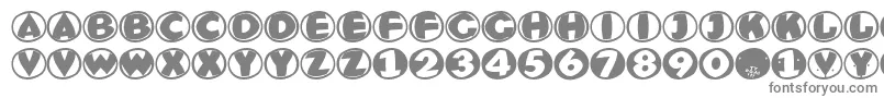 フォントEaglesbuttons – 白い背景に灰色の文字