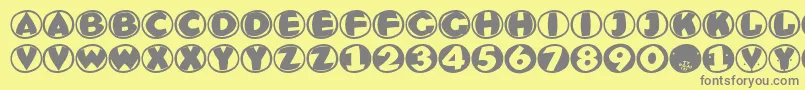 フォントEaglesbuttons – 黄色の背景に灰色の文字