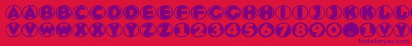 Eaglesbuttons Font – Purple Fonts on Red Background
