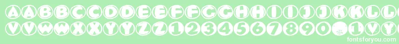 Eaglesbuttons Font – White Fonts on Green Background