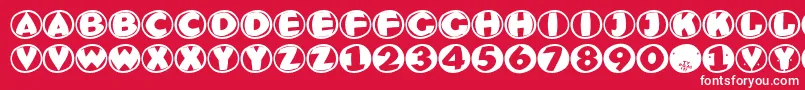 Eaglesbuttons Font – White Fonts on Red Background
