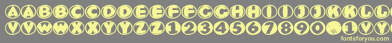 Eaglesbuttons Font – Yellow Fonts on Gray Background