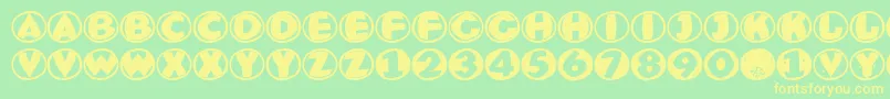 Eaglesbuttons Font – Yellow Fonts on Green Background