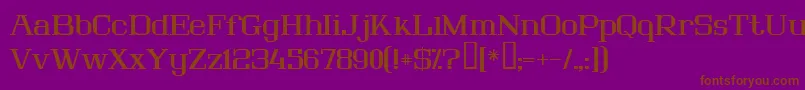 Lousitania Font – Brown Fonts on Purple Background