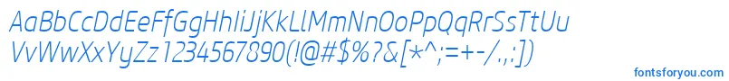 Подробнее о шрифте CoreSansM27CnExtralightItalic Шрифт CoreSansM27CnExtralightItalic – синие шрифты
