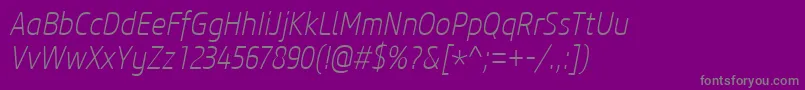 fuente CoreSansM27CnExtralightItalic – Fuentes Grises Sobre Fondo Morado