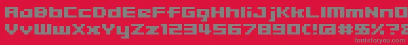04b 09 Font – Gray Fonts on Red Background