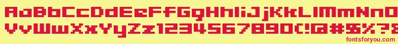 04b 09 Font – Red Fonts on Yellow Background