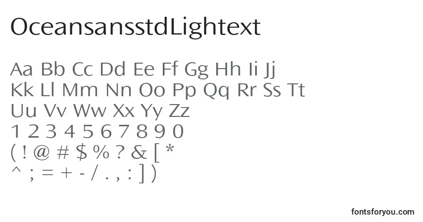 Police OceansansstdLightext - Alphabet, Chiffres, Caractères Spéciaux