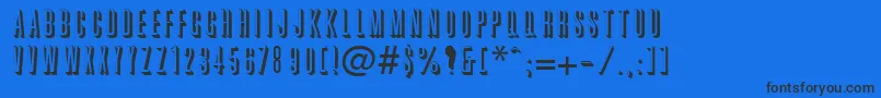 GlennaRegular Font – Black Fonts on Blue Background