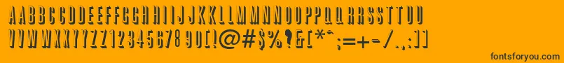 GlennaRegular Font – Black Fonts on Orange Background