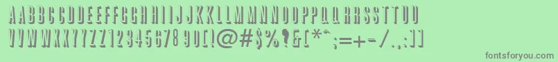 GlennaRegular Font – Gray Fonts on Green Background