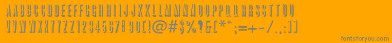 GlennaRegular Font – Gray Fonts on Orange Background