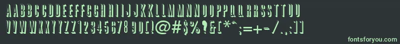 GlennaRegular Font – Green Fonts on Black Background