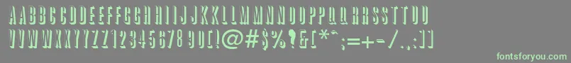 GlennaRegular Font – Green Fonts on Gray Background