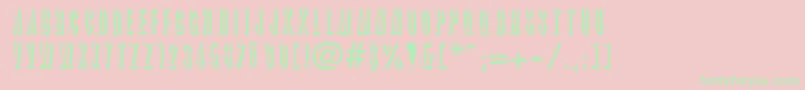 GlennaRegular Font – Green Fonts on Pink Background