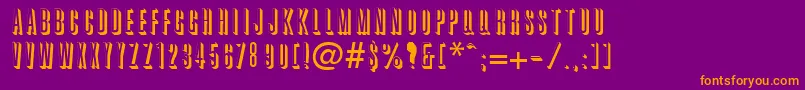 GlennaRegular Font – Orange Fonts on Purple Background
